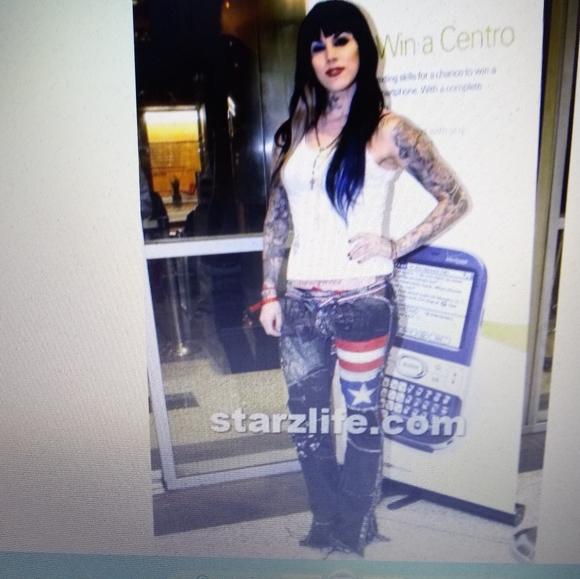(Kat Von D's)Agatha Blois/NYC Custom Leather Pants - Picture 4 of 4